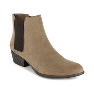 Esprit Women Block Heel Zip Up Chelsea Boots Tylee Size US 7.5M Smokey Taupe PU